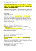 TMC COMPREHENSIVE Practice Exam LATEST 2023 NEW EXAM GRADED A&plus; 150 CORRECTLY ANSWERED QUESTION