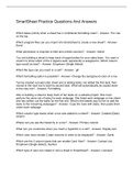 SmartSheet Practice Questions And Answers