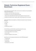 Dietetic Technician Registered Exam&colon; Book Exam 2023 with 100&percnt; correct solutions