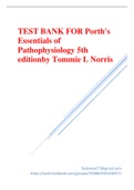TEST BANK FOR Porth's Essentials of Pathophysiology 5th edition by Tommie L Norris