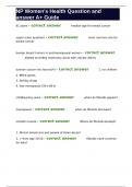 NP Women's Health Question and answer A&plus; Guide