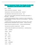 Medical Assistant State Test Study Guide&sol;348 Questions and Answers&sol;100&percnt; Scores