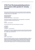 C702 Final Review&lpar;updated&rpar;questions and answers 2023 graded A&plus; already passed