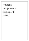 Trl3706 assignment 1 semester 1 2023