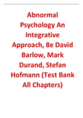 Abnormal Psychology An Integrative Approach, 8e David Barlow, Mark Durand, Stefan Hofmann (Test Bank)