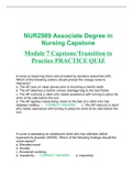 NUR2989 Associate Degree in Nursing Capstone Module 7 Capstone&sol;Transition to Practice PRACTICE QUIZ