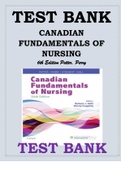 Canadian Fundamentals of Nursing 6th Edition Potter, Perry Test bank TEST BANK CANADIAN  FUNDAMENTALS OF  NURSING 6th Edition Potter, Perry 