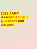 2023 AARP Assessment 20 + Questions and answers