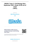 BIO201 Topic 3&colon; Cell Biology Quiz September 2021&semi; Grade 35&period;00 out of 35&period;00 &lpar;100&percnt;&rpar;