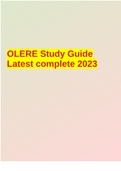 OLERE Study Guide Latest complete 2023