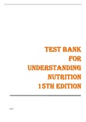 Test Bank For Understanding Nutrition, 15th Edition, Ellie Whitney, Sharon Rady Rolfes, All Chapters