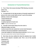 Introduction to Trauma-Informed Care Latest 2022 with complete solution