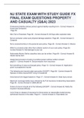 NJ STATE EXAM WITH STUDY GUIDE FX FINAL EXAM QUESTIONS PROPERTY AND CASUALTY &lpar;Q&A&rpar; 2023