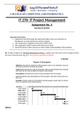 IT project management  assignment answered
