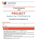 IT project management  assignment answered