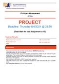IT project management assignment answered