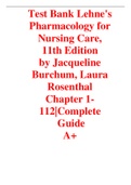 Test Bank For Lehne's Pharmacology for Nursing Care 10th Edition &comma;Complete Test Bank