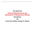 Test Bank For Clinical Manifestations and Assessment of Respiratory Disease  8th Edition By Terry Des Jardins, George G. Burton
