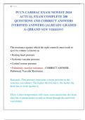 PCCN CARDIAC EXAM NEWEST 2024  ACTUAL EXAM COMPLETE 200  QUESTIONS AND CORRECT ANSWERS  &lpar;VERIFIED ANSWERS&rpar; &vert;ALREADY GRADED  A&plus;&vert;&vert;BRAND NEW VERSION&excl;&excl;