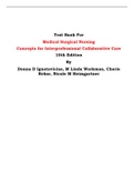 Test Bank For Medical Surgical Nursing  Concepts for Interprofessional Collaborative Care 10th Edition By Donna D Ignatavicius, M Linda Workman, Cherie Rebar, Nicole M Heimgartner