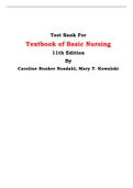 Test Bank For Textbook of Basic Nursing  11th Edition By Caroline Bunker Rosdahl, Mary T. Kowalski