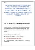 ATI RN MENTAL HEALTH CMS&sol;MENTAL  HEALTH CMS 2 LATEST VERSIONS  &lpar;VERSION A AND B&rpar; NEWEST 2024 ACTUAL  EXAM COMPLETE 200 QUESTIONS AND  CORRECT ANSWERS &lpar;VERIFIED ANSWERS&rpar;  &vert;ALREADY GRADED A&plus;&vert;&vert;BRAND NEW  VERSION&excl;&excl;