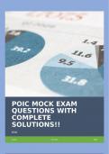 POIC MOCK EXAM QUESTIONS WITH COMPLETE SOLUTIONS&excl;&excl;