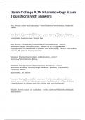 Galen College ADN Pharmacology Exam 3 questions with answers&period;