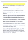 Exam &lpar;elaborations&rpar; Pharmacy Rep EXAM 2022&sol;2023 WITH COMPLETE SOLUTIONS