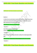 NURS 6501 Final Exam Question and Answers
