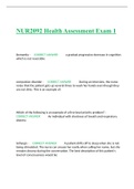 NUR2092 Health Assessment Exam 1