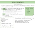 Measures of Central Tendency Notes