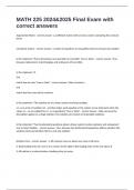 MATH 225 2024&2025 Final Exam with correct answers&period;