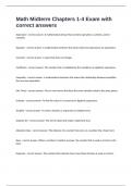 Math Midterm Chapters 1-4 Exam with correct answers