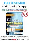 Complete Test Bank Essentials of Radiographic Physics and Imaging 3rd Edition Johnston Questions & Answers with rationales &lpar;Chapter 1-17&rpar;