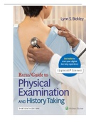 Bates’ Guide to Physical Examination and History Taking 13thEdition Bickley Test Bank latest updated