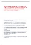 IRENE GOLD PT BOARDS FINAL EXAM NEWEST  ACTUAL EXAM COMPLETE 200&plus; QUESTIONS AND  CORRECT DETAILED ANSWERS &lpar;VERIFIED  ANSWERS&rpar; &vert;ALREADY GRADED A&plus;