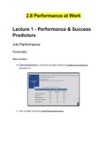 2.8 Performance at Work - International Psychology Bachelor 