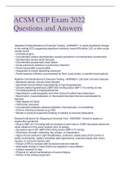 ACSM CEP Exam 2023 Questions and Answers Latest Update