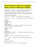General Surgery Rotation Complete Study Guide for EOR Exam (PANCE)