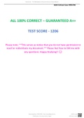 ALL 100&percnt; CORRECT &ndash; GUARANTEED A&plus;&plus; TEST SCORE - 1206  LATEST VERSION