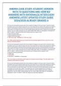 ANEMIA CASE STUDY-STUDENT VERSION  WITH 70 QUESTIONS AND VERIFIED  ANSWERS WITH RATIONALES AFTER EVERY  ANSWER&sol;LATEST UPDATED STUDY GUIDE  2024&sol;2025 ALREADY GRADED A 