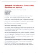 Geology & Earth Systems Exam 1 &lpar;UMD&rpar; Questions and Answers