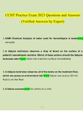 CCHT Practice Exam 2023 Questions and Answers&lpar;Verified Answers by Expert&rpar;