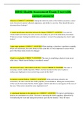 HESI Health Assessment Exam 2 test with correct answers&excl;