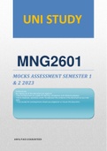 MNG2601 TEST BANK QUESTIONS WITH ANSWERS 2023-100% PASS