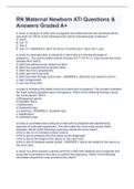 RN Maternal Newborn ATI Questions & Answers Graded A&plus;