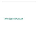 MATH 225N Final Exam 2 Statistic Final, MATH225N: Statistical Reasoning for the Health Sciences, Chamberlain College of Nursing