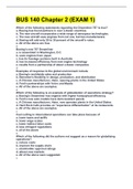 BUS 140 Chapter 2 &lpar;EXAM 1&rpar; Questions And Answers Complete Solution