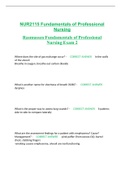 NUR2115 Fundamentals of Professional Nursing Rasmussen Fundamentals of Professional Nursing Exam 2
